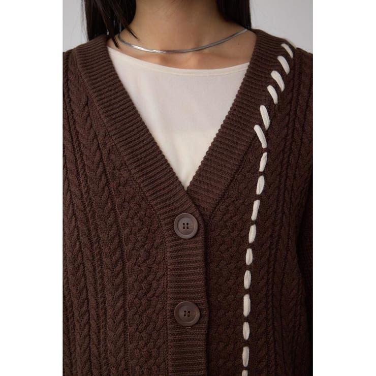 ステッチデザインカーディガン | AZUL BY MOUSSY | 詳細画像28 