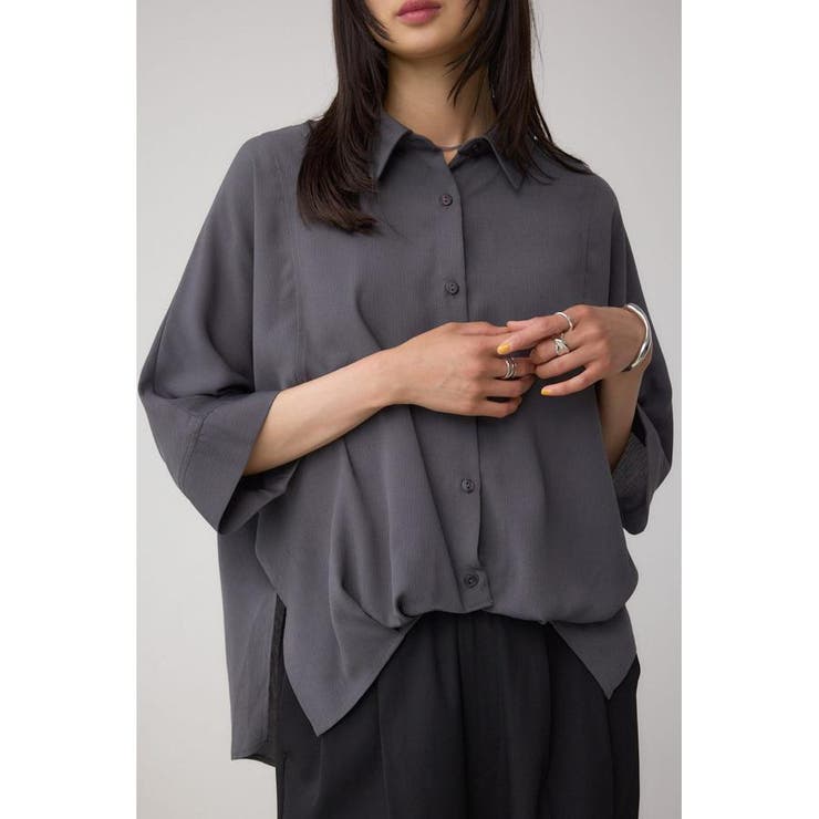 GRY | 楊柳タックヘムコクーンシャツ | AZUL BY MOUSSY