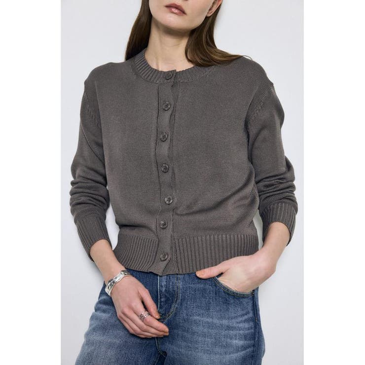 リネンタッチクルーネックニットカーディガン | AZUL BY MOUSSY | 詳細画像13 