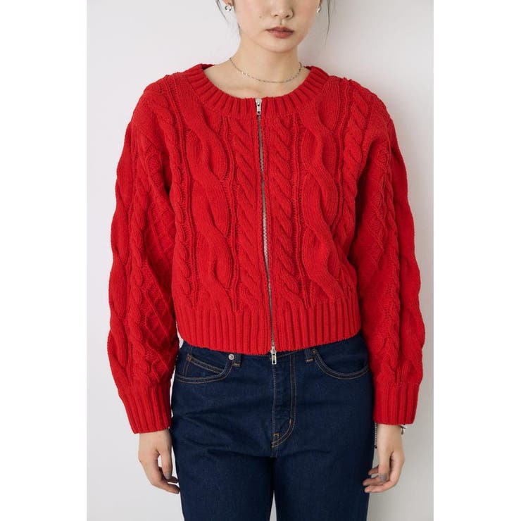 ダブルジップニットカーディガン | AZUL BY MOUSSY | 詳細画像20 
