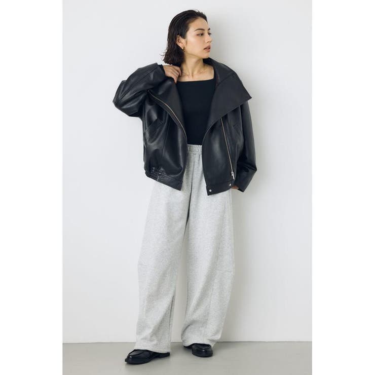 フェイクレザースタンド中綿キルティングブルゾン | AZUL BY MOUSSY | 詳細画像7 