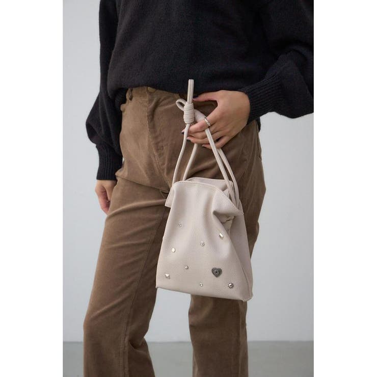 モチーフスタッズドローストリングバッグ | AZUL BY MOUSSY | 詳細画像24 