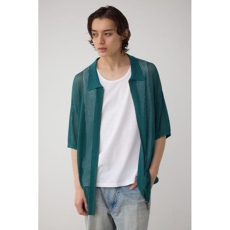 ポロ襟ジップニットトップス | AZUL BY MOUSSY | 詳細画像25 