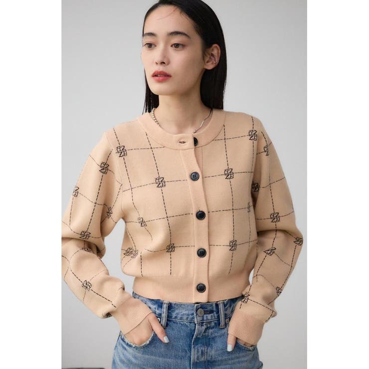 2WAYAZジャガードニットカーディガン | AZUL BY MOUSSY | 詳細画像14 