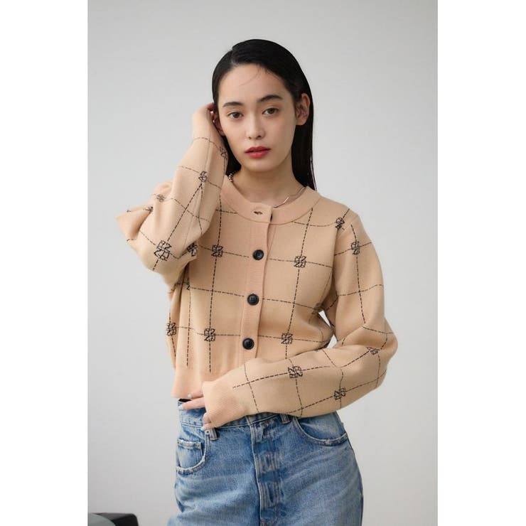 2WAYAZジャガードニットカーディガン | AZUL BY MOUSSY | 詳細画像16 