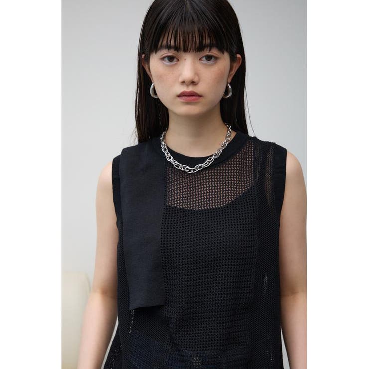 メッシュコンビニットタンク[品番：AZLW0022321]｜AZUL BY MOUSSY（アズールバイマウジー ）のレディースファッション通販｜SHOPLIST（ショップリスト）