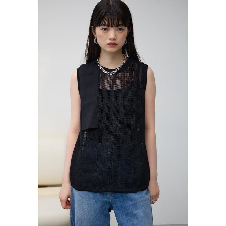 メッシュコンビニットタンク | AZUL BY MOUSSY | 詳細画像14