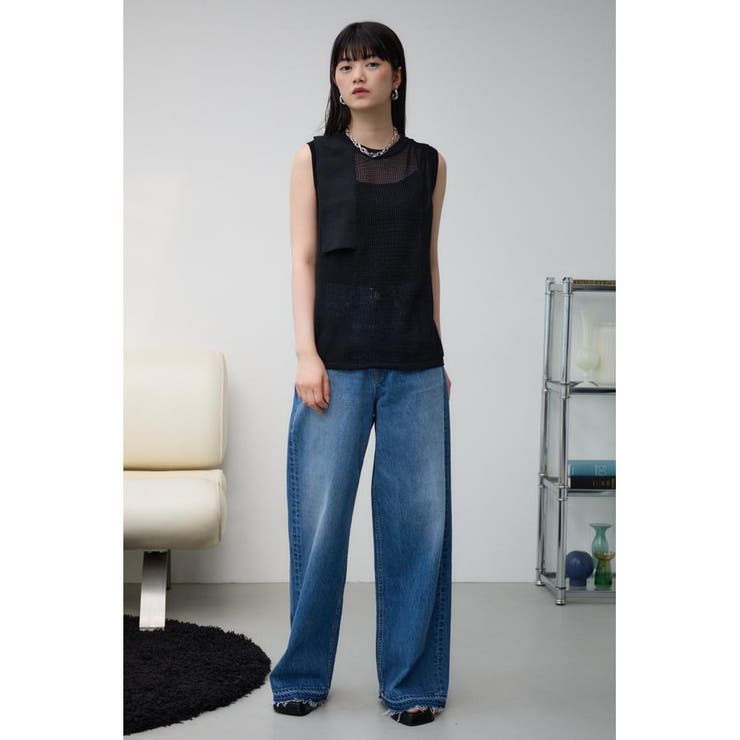 メッシュコンビニットタンク[品番：AZLW0022321]｜AZUL BY MOUSSY（アズールバイマウジー ）のレディースファッション通販｜SHOPLIST（ショップリスト）