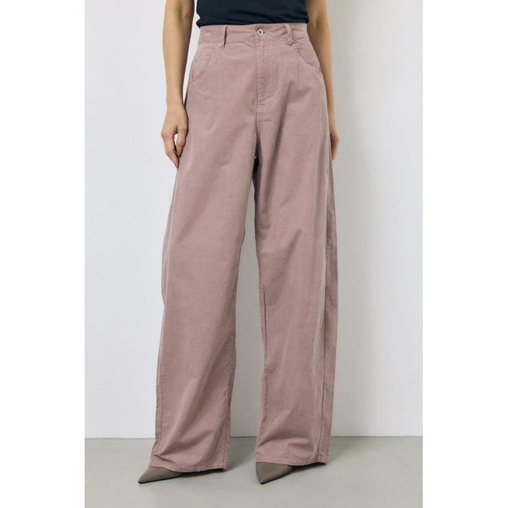 L/PNK1 | コーデュロイ カーブワイドパンツ | AZUL BY MOUSSY