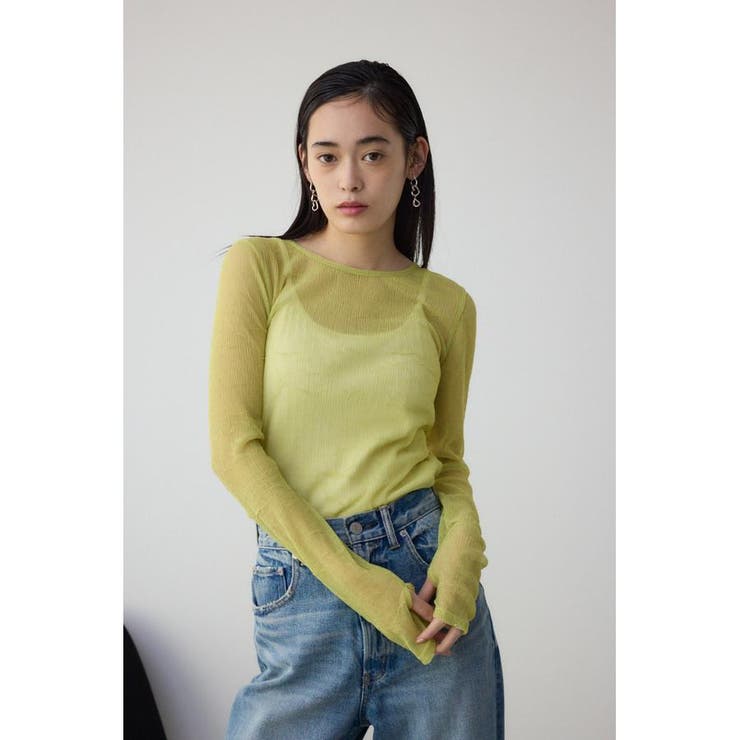 シュリンクチュールトップス | AZUL BY MOUSSY | 詳細画像14 