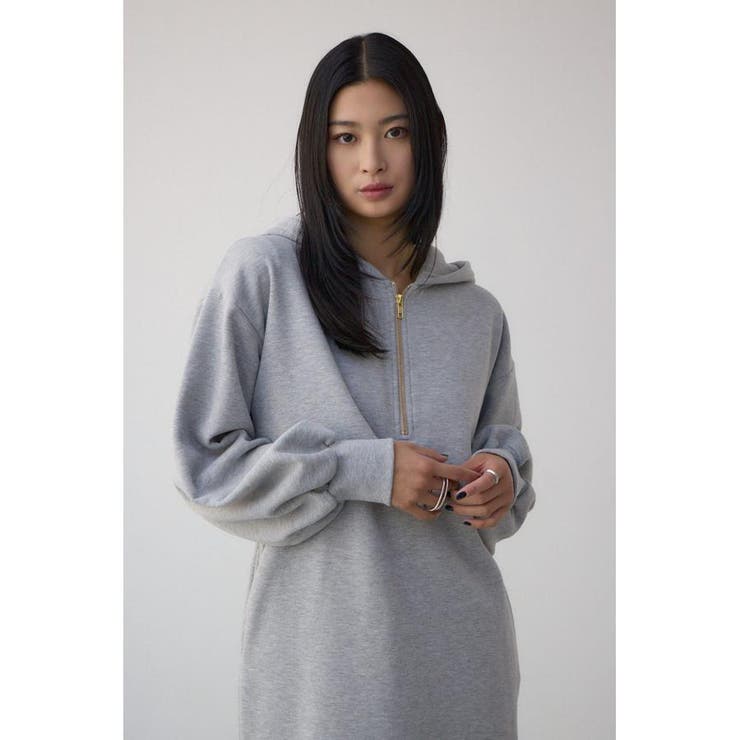 レイヤード風裏起毛フーディーワンピース | AZUL BY MOUSSY | 詳細画像16 