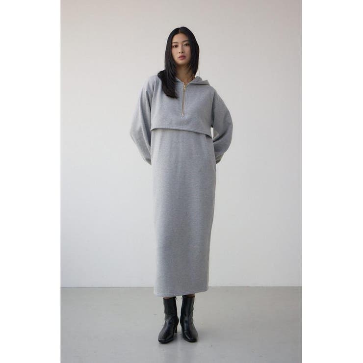 レイヤード風裏起毛フーディーワンピース | AZUL BY MOUSSY | 詳細画像17 