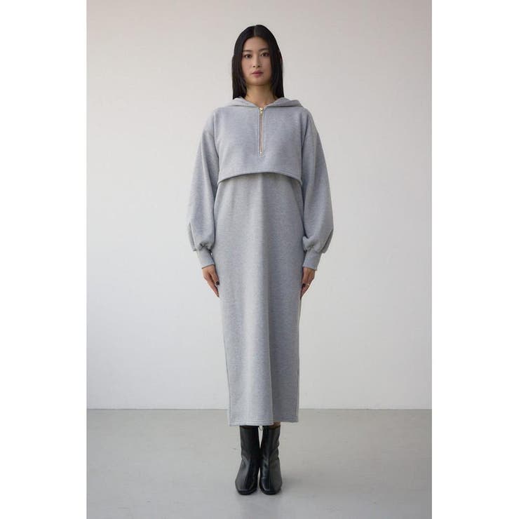 レイヤード風裏起毛フーディーワンピース | AZUL BY MOUSSY | 詳細画像19 