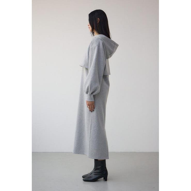 レイヤード風裏起毛フーディーワンピース | AZUL BY MOUSSY | 詳細画像20 