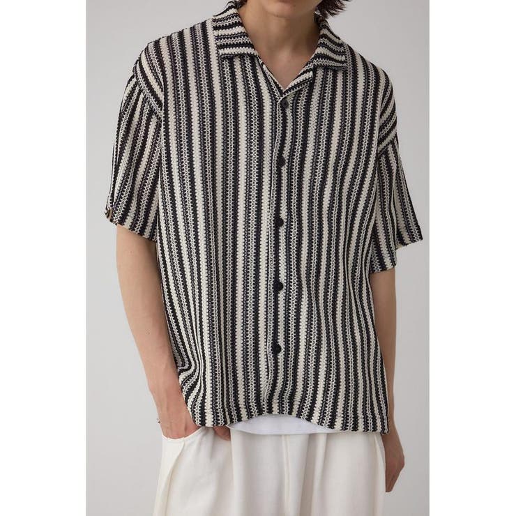 柄BLK5 | アソートデザインメッシュシャツ | AZUL BY MOUSSY