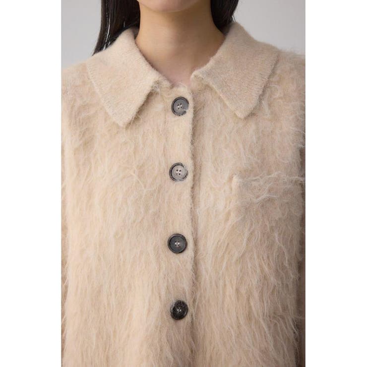 シャギー襟付きニットカーデ | AZUL BY MOUSSY | 詳細画像8 