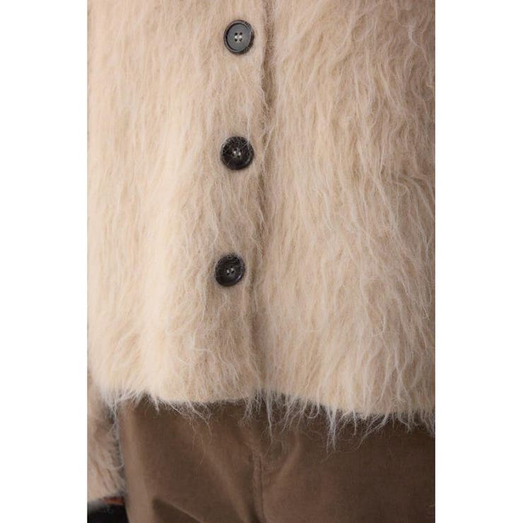 シャギー襟付きニットカーデ | AZUL BY MOUSSY | 詳細画像11 