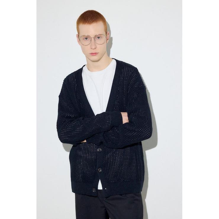 ニットメッシュカーディガン | AZUL BY MOUSSY | 詳細画像3 