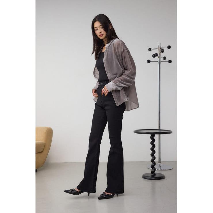 シアーコーデュロイ袖スリットボタンシャツ | AZUL BY MOUSSY | 詳細画像30 