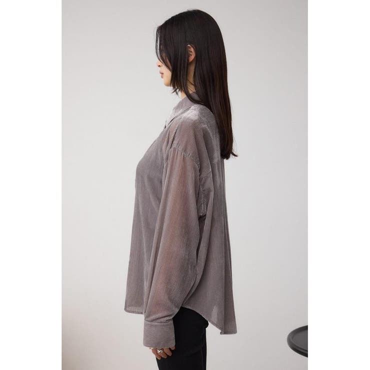 シアーコーデュロイ袖スリットボタンシャツ | AZUL BY MOUSSY | 詳細画像32 