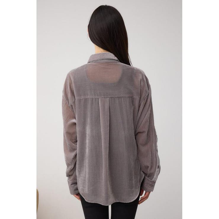 シアーコーデュロイ袖スリットボタンシャツ | AZUL BY MOUSSY | 詳細画像33 