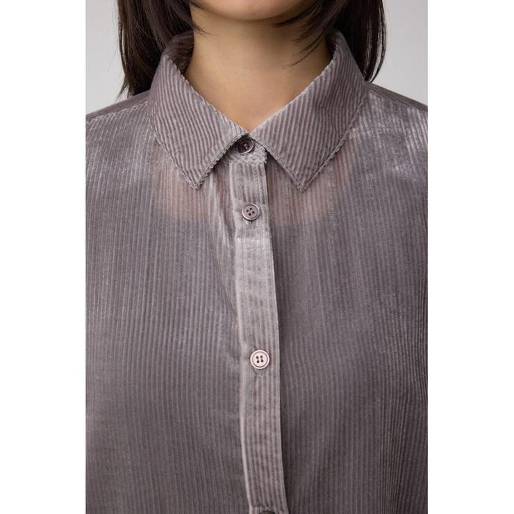 シアーコーデュロイ袖スリットボタンシャツ | AZUL BY MOUSSY | 詳細画像34 