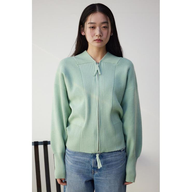 ジップアップニットブルゾン | AZUL BY MOUSSY | 詳細画像14 