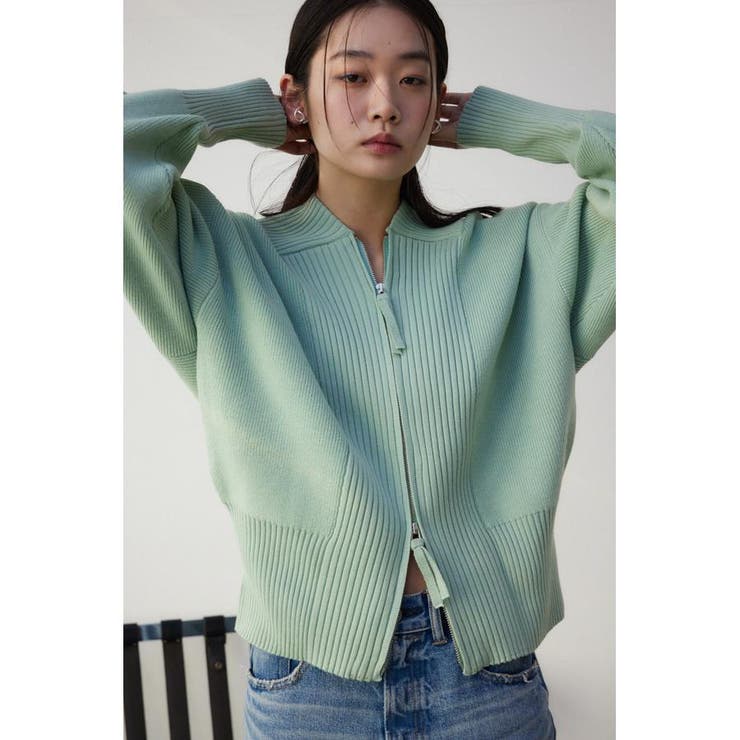 ジップアップニットブルゾン | AZUL BY MOUSSY | 詳細画像11 