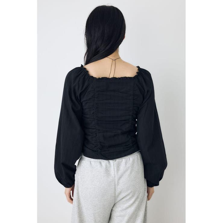 2WAYオフショルダブルジップドビーブラウス | AZUL BY MOUSSY | 詳細画像12 