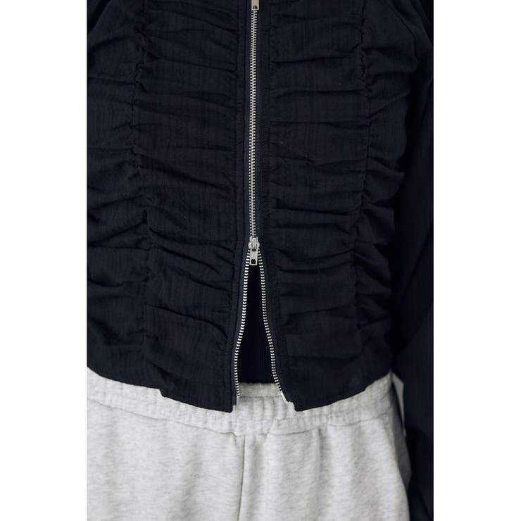 2WAYオフショルダブルジップドビーブラウス | AZUL BY MOUSSY | 詳細画像15 