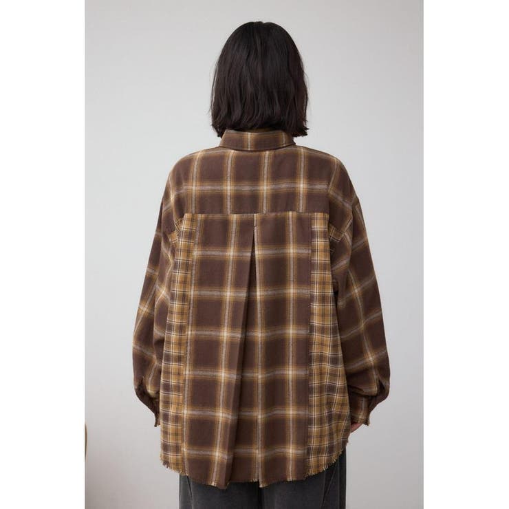 切替デザインチェックシャツ | AZUL BY MOUSSY | 詳細画像19 