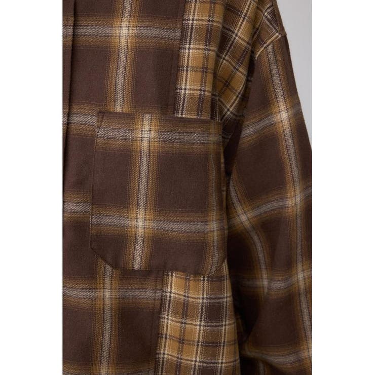 切替デザインチェックシャツ | AZUL BY MOUSSY | 詳細画像22 