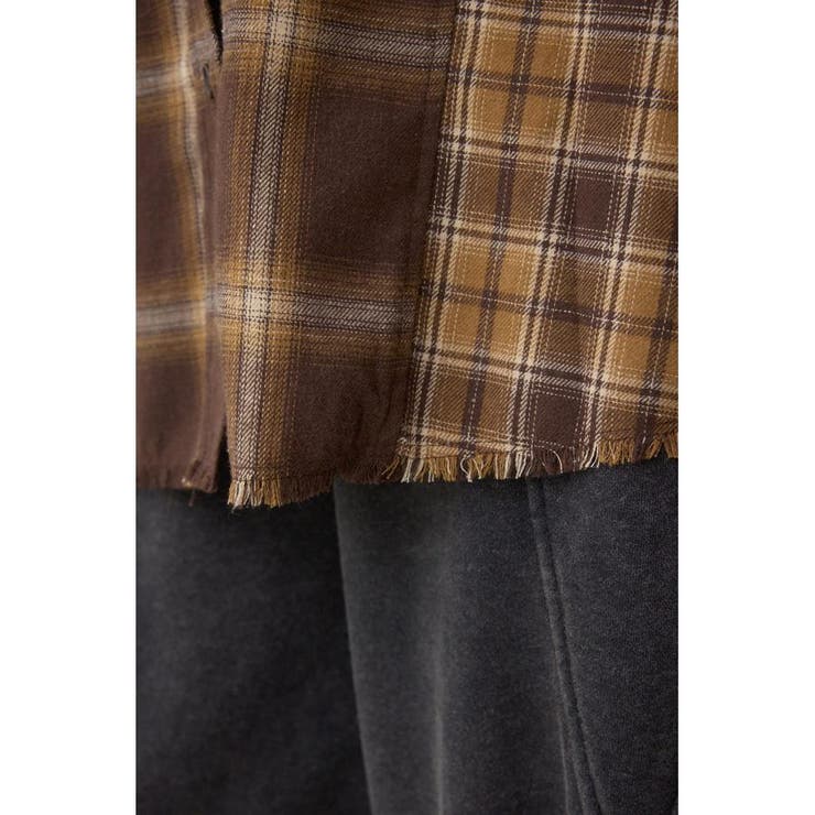 切替デザインチェックシャツ | AZUL BY MOUSSY | 詳細画像25 