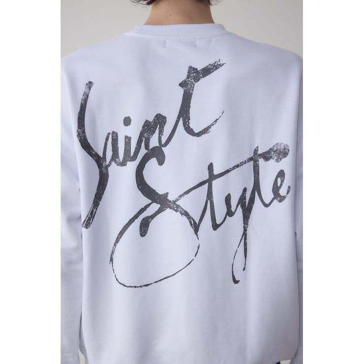 筆記体バックプリント裏毛トップス | AZUL BY MOUSSY | 詳細画像8 