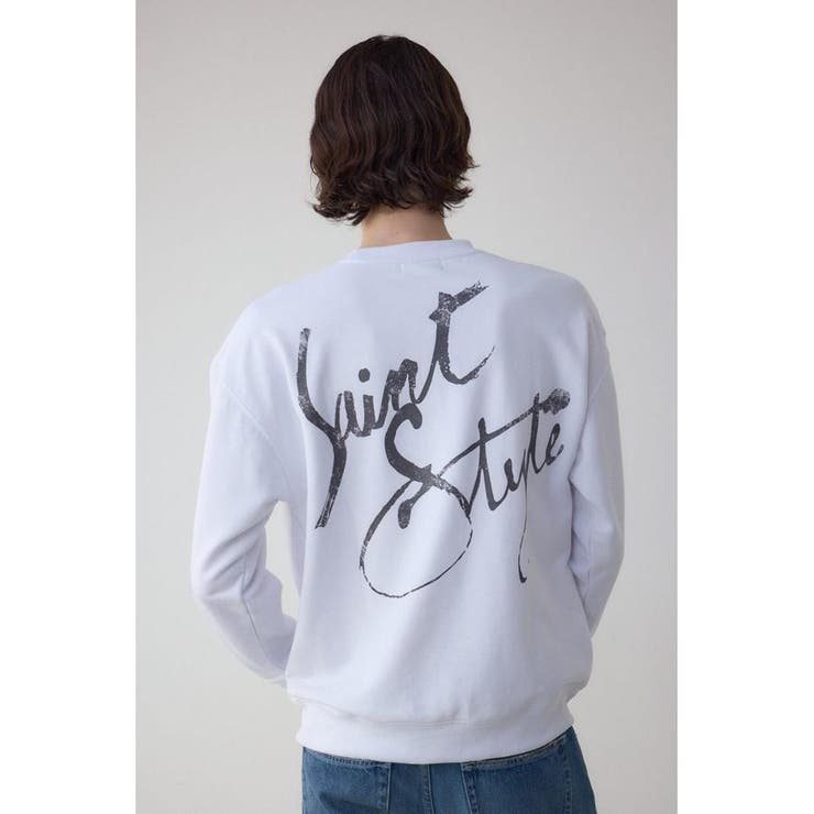 WHT | 筆記体バックプリント裏毛トップス | AZUL BY MOUSSY