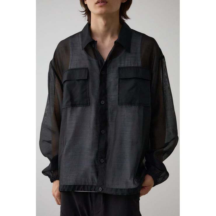 BLK | シアーCPOシャツ | AZUL BY MOUSSY