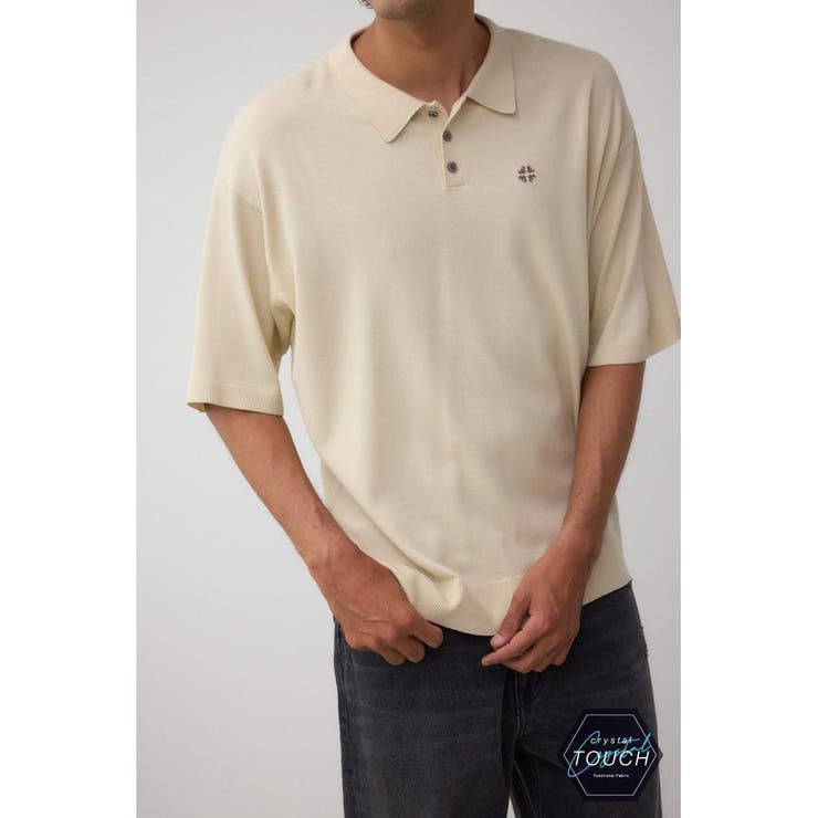 C/Tワンポイントニットポロシャツ | AZUL BY MOUSSY | 詳細画像32 