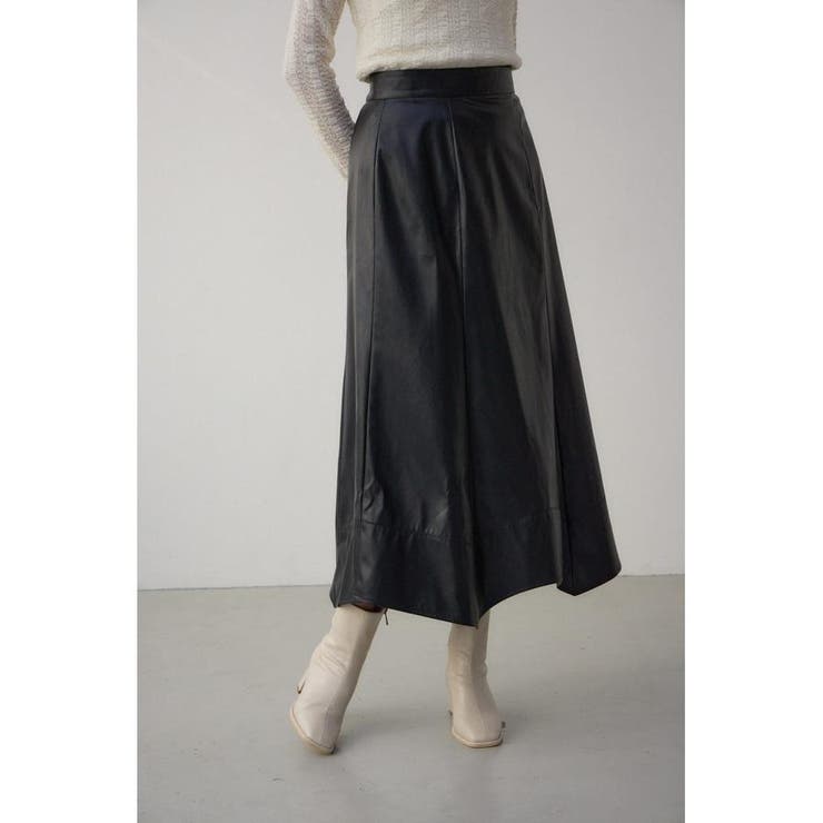 フェイクレザーハンカチーフヘムスカート | AZUL BY MOUSSY | 詳細画像2 