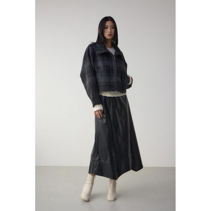 フェイクレザーハンカチーフヘムスカート | AZUL BY MOUSSY | 詳細画像4 