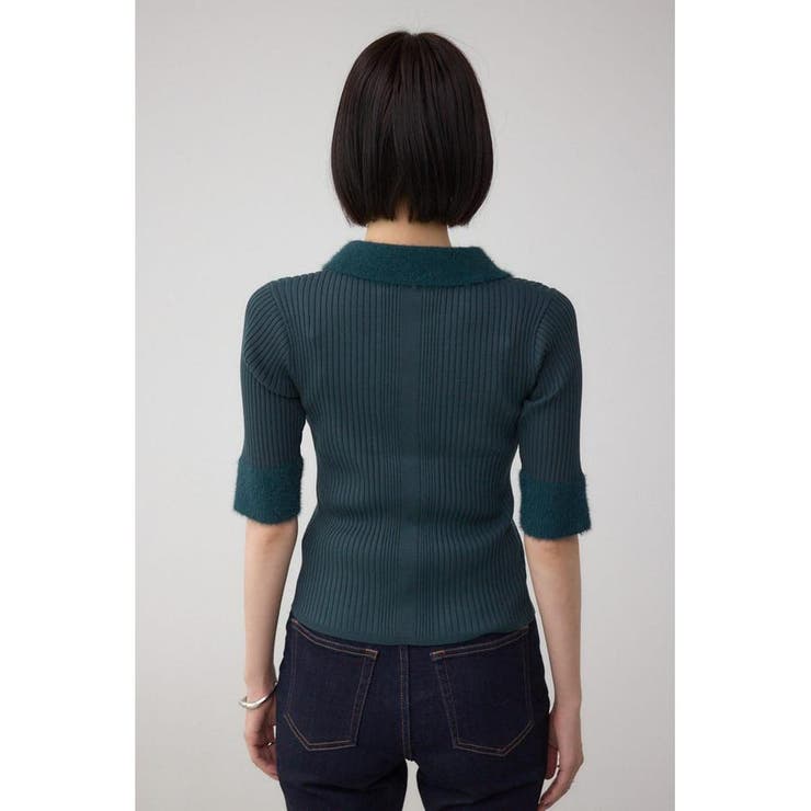 シャギーコンビポロニットトップス | AZUL BY MOUSSY | 詳細画像25 