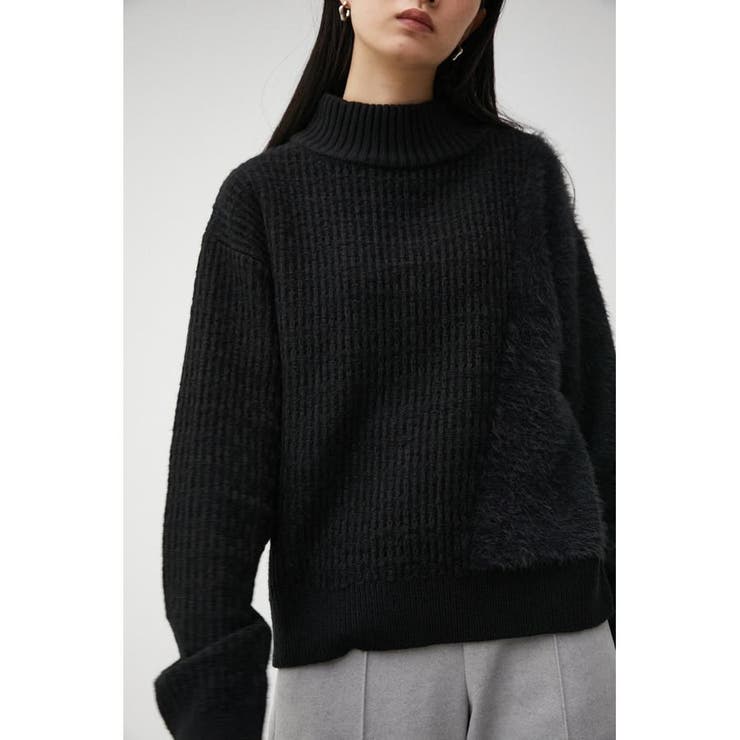 SHAGGY COMBI TWEED KNIT TOPS[品番：AZLW0020336]｜AZUL BY MOUSSY