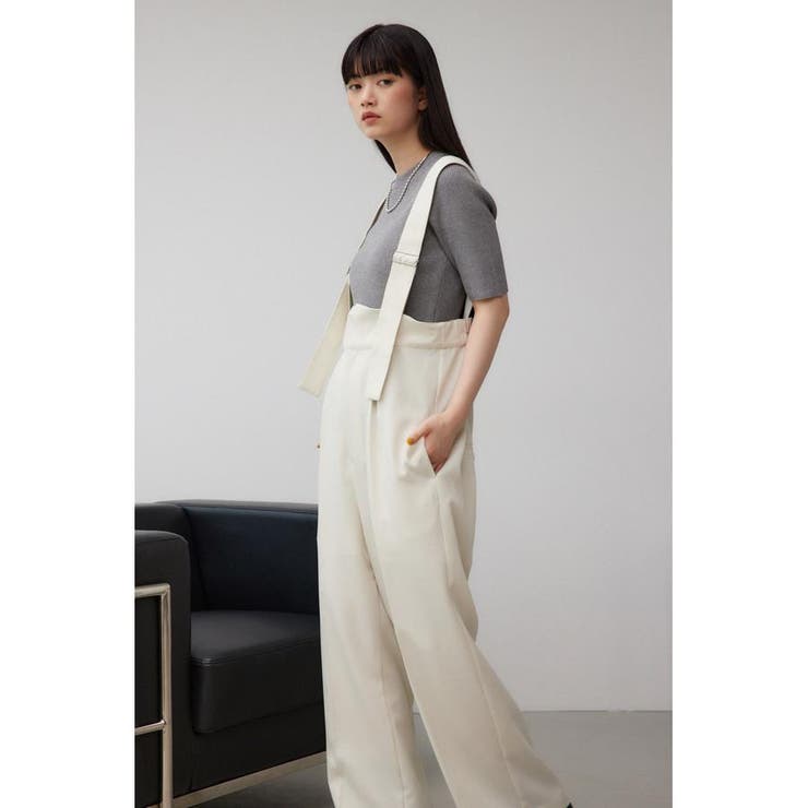 リネンライクワイドハイウエストサロペット | AZUL BY MOUSSY | 詳細画像3 