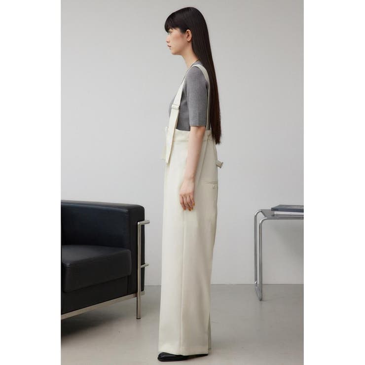 リネンライクワイドハイウエストサロペット | AZUL BY MOUSSY | 詳細画像6 