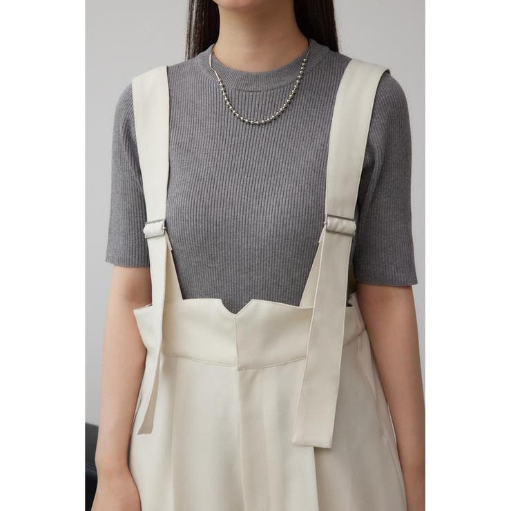 リネンライクワイドハイウエストサロペット | AZUL BY MOUSSY | 詳細画像8 