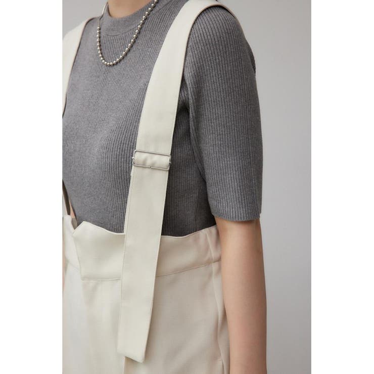 リネンライクワイドハイウエストサロペット | AZUL BY MOUSSY | 詳細画像10 