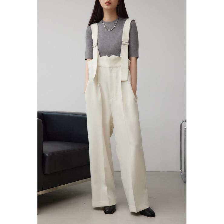 IVOY3 | リネンライクワイドハイウエストサロペット | AZUL BY MOUSSY