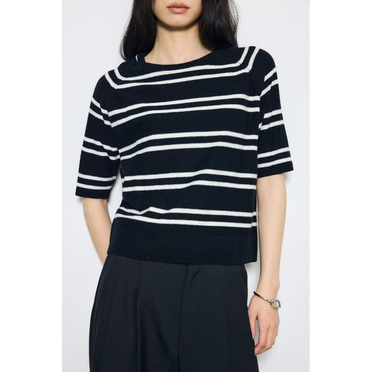 カシミヤミックスハーフスリーブニット | AZUL BY MOUSSY | 詳細画像21 