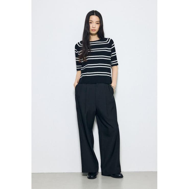 カシミヤミックスハーフスリーブニット | AZUL BY MOUSSY | 詳細画像24 