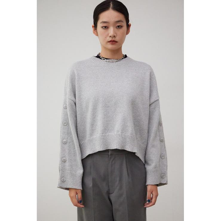 ボタンスリーブクロップドニットトップス | AZUL BY MOUSSY | 詳細画像24 