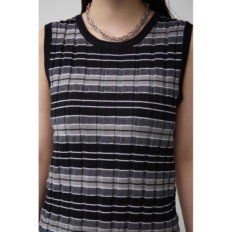 マルチボーダーノースリーブニット | AZUL BY MOUSSY | 詳細画像17 